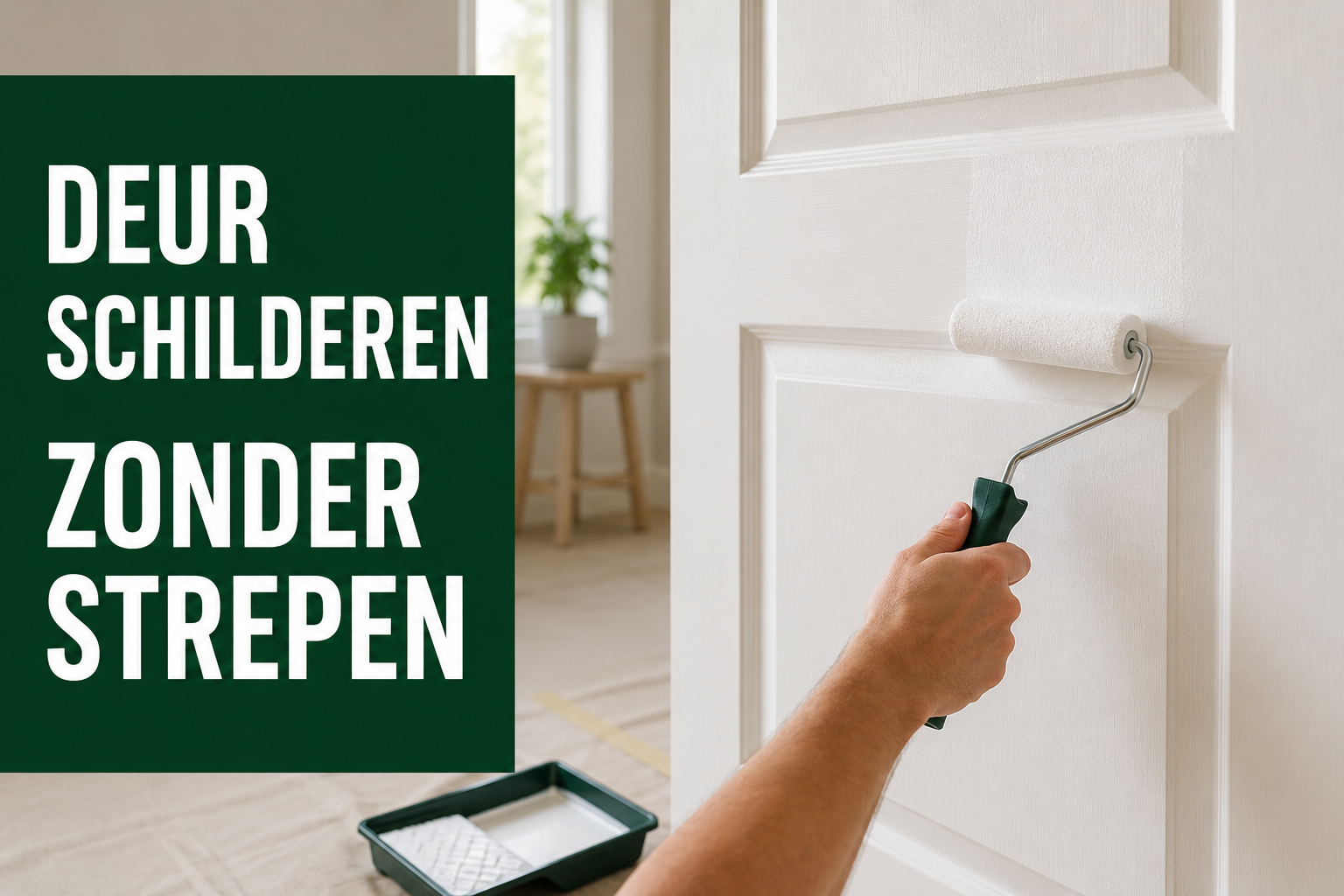 Deur schilderen zonder strepen