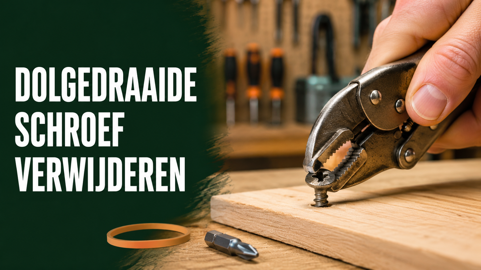 Een dolgedraaide schroef verwijderen