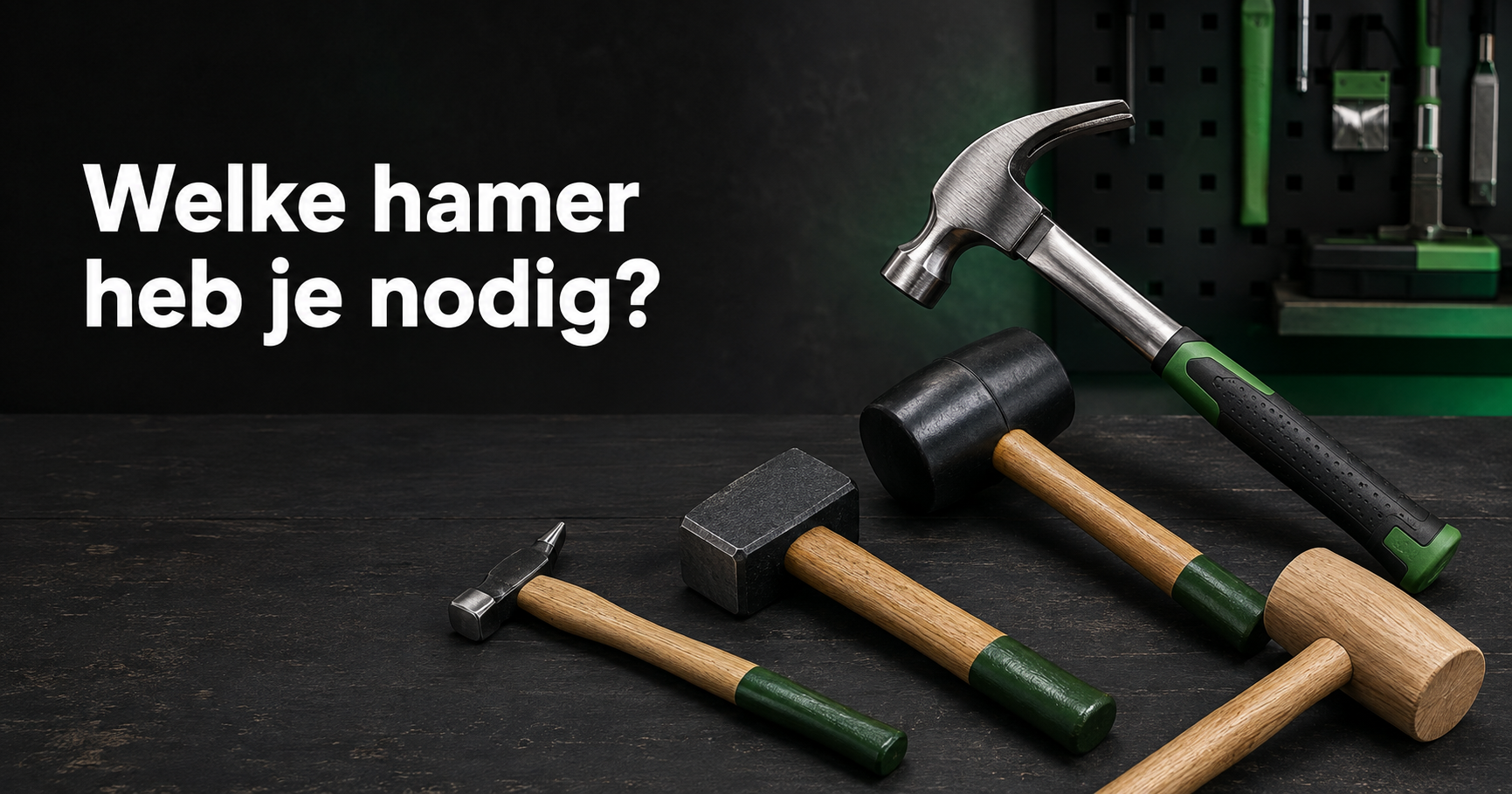 Verschillende soorten hamers voor klussen en doe-het-zelven